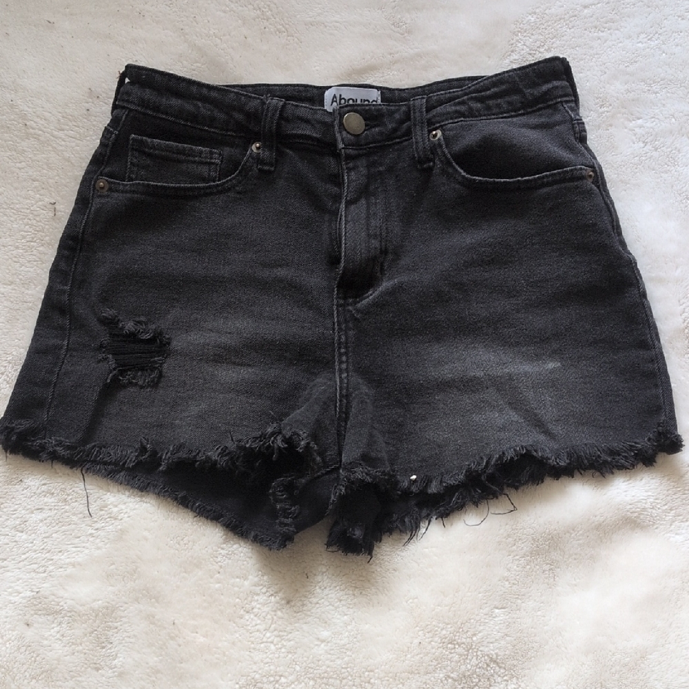 Abound Charcoal Distressed Jean Shorts